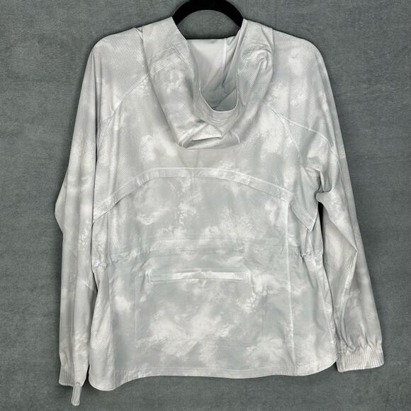 Athleta Jacket Womens Large Gray Full Zip Hoodie Running Activewear Windbreaker - Picture 7 of 14